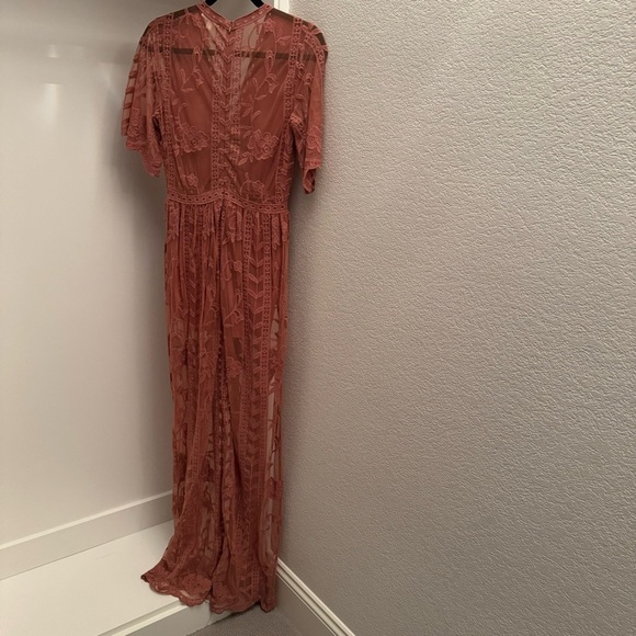 Socialite Lace Maxi Romper Dress - Picture 3 of 11